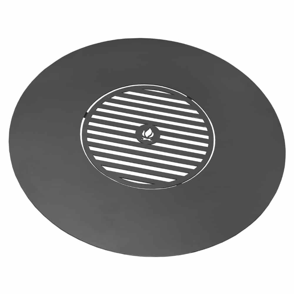 Pláta Grill Dóiteáin 102cm le Grill 50cm, Cruach Nádúrtha