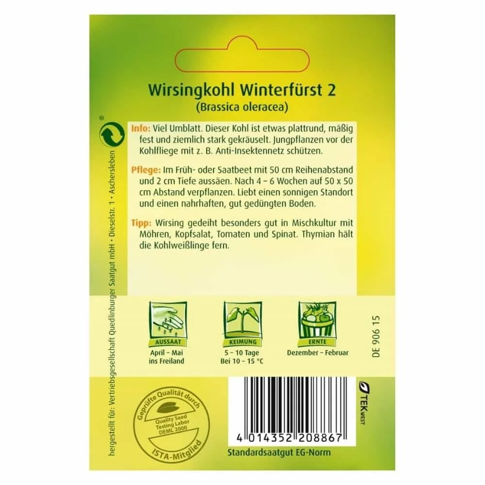 Ceannaigh Cabáiste Sabháiseach 'Winterfürst 2' | -Shop | Fás & Plandáil