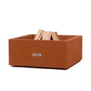 BRONSON Corten Steel Fire Pit 80x80cm - Handcrafted Garden Fire Bowl