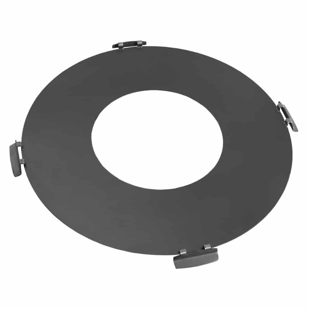 Pláta Grill Babhla Dóiteáin 102cm, Cruach Nádúrtha le 4 Láimhseálacha