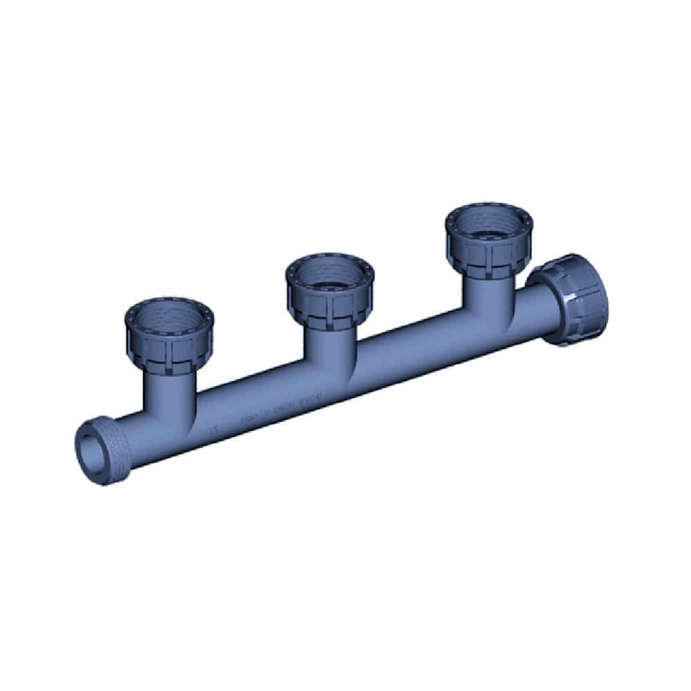 Píopa PVC 1 orlach, Feistiú PVC le 3 Críochfoirt