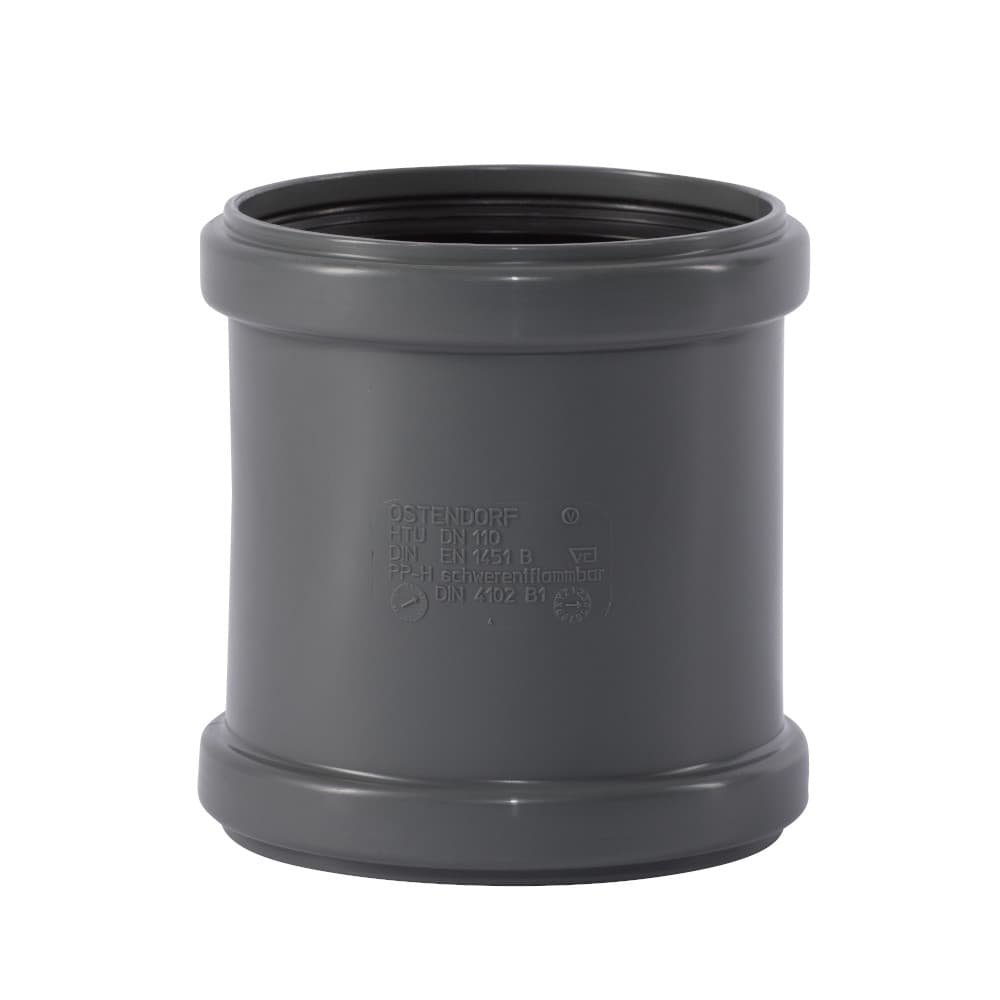 Muifín Sleamhnáin HTsafeU DN/OD 110 le haghaidh Píopaí Draenála