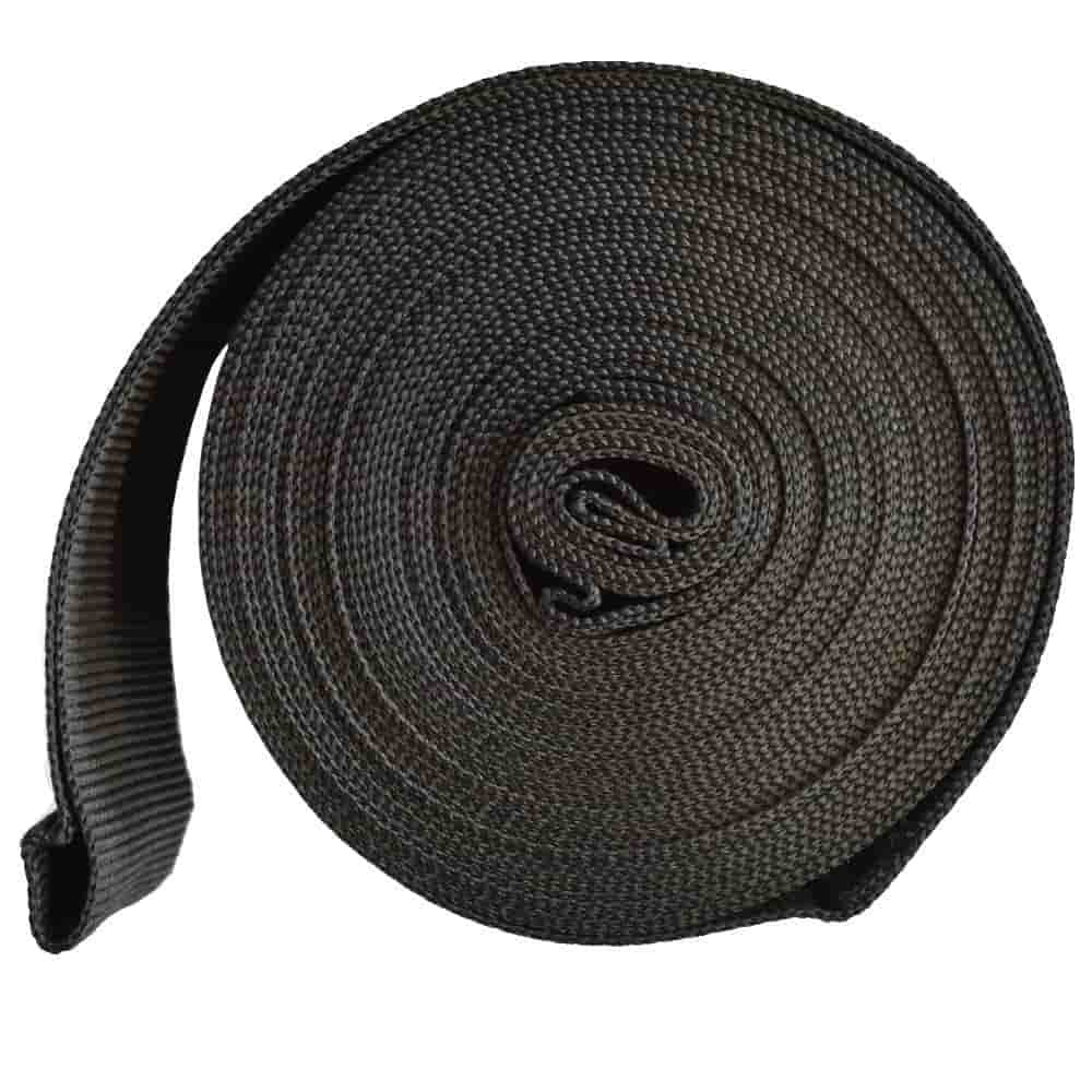 Gurtband mit Schlaufen, 10m, Schwarz, 6cm breit