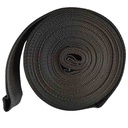 Gurtband mit Schlaufen, 10m, Schwarz, 6cm breit