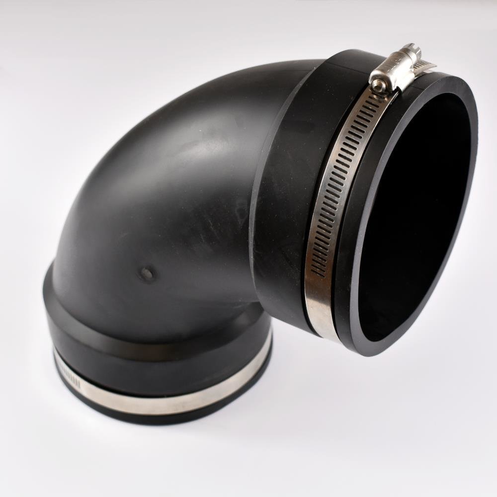 Feistiú Píopa Solúbtha, Uillinn 90mm, Píopa PVC Elastomer