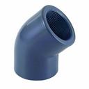 Uillinn PVC 45 Céim, Muffe x IG 20 mm, 1/2" PN10