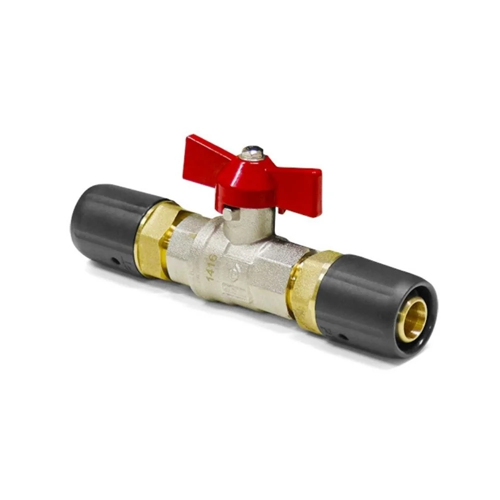 Feistiú Breiseán Comhla Liathróid do Téamh (gan DVGW) 20 x 2 go 20 x 2 dearg