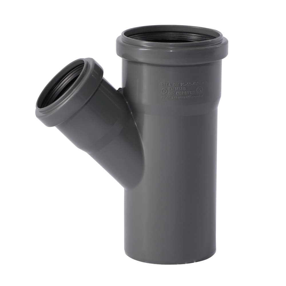 HT Abzweig DN75/50 45 Céim, Feistiú Píopa Draenála