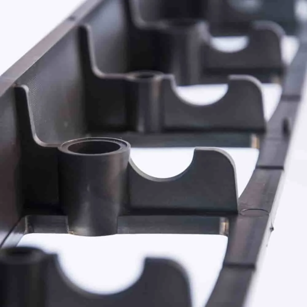 Teorainn Faiche, Imeall Gairdín, Dubh, 8 cm x 100 cm, Plaisteach Athchúrsáilte