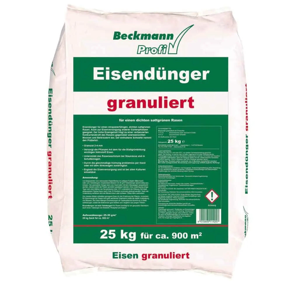Leasach iarainn gráinneach, Leasach féir, 25 kg, 2-4mm, f. ca. 900m²