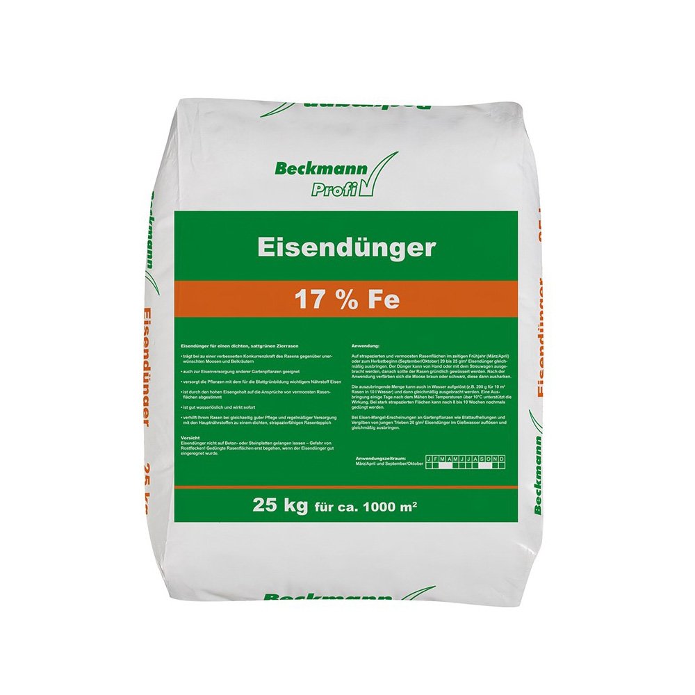 Leasach Eisín 25kg, Sulfáit Iarainn 17%, Múirín Eisín f. ca. 1000m²