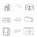 Clúdach Troscáin Gairdín Trédhearcach, Uiscedhíonach & Frithsheasmhach in Aghaidh na hAimsire