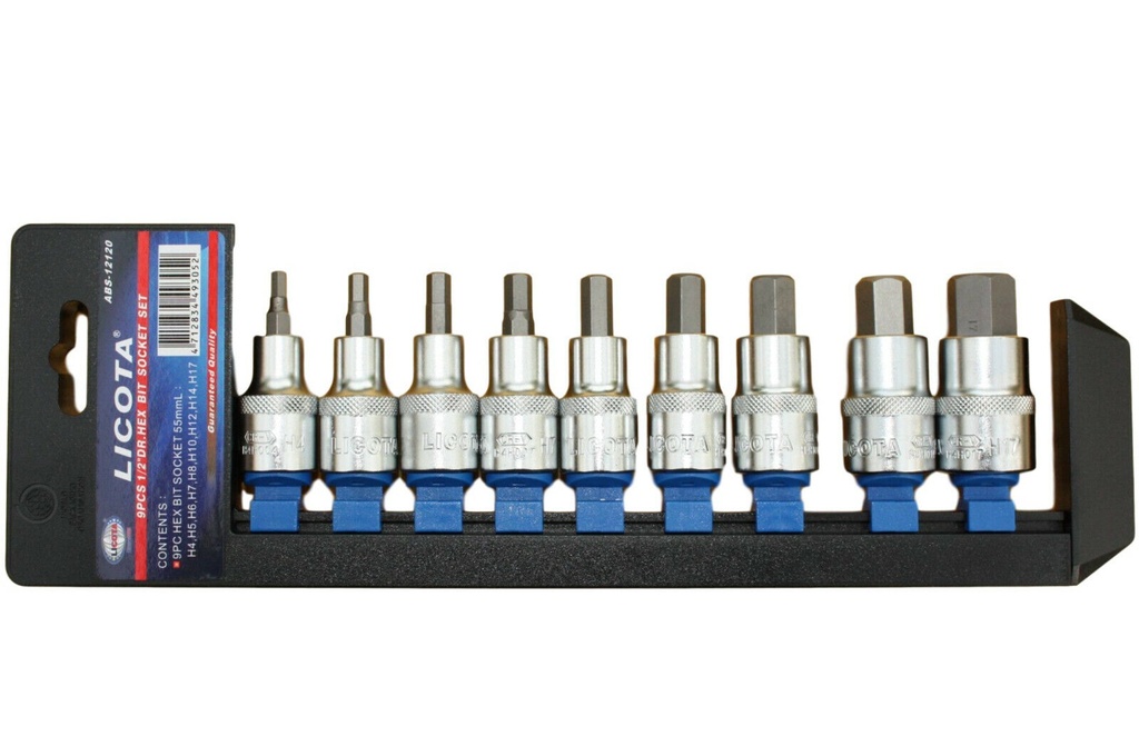 Sraith Soicéad Heicsidheachúlach Inmheánach, 9 bpíosa, H4-H17, 1/2 orlach