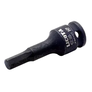 Cnó Soicéad Heicsidheachúlach Inmheánach 3/8" H4, Cr-Mo le haghaidh Uirlisí Tionchair