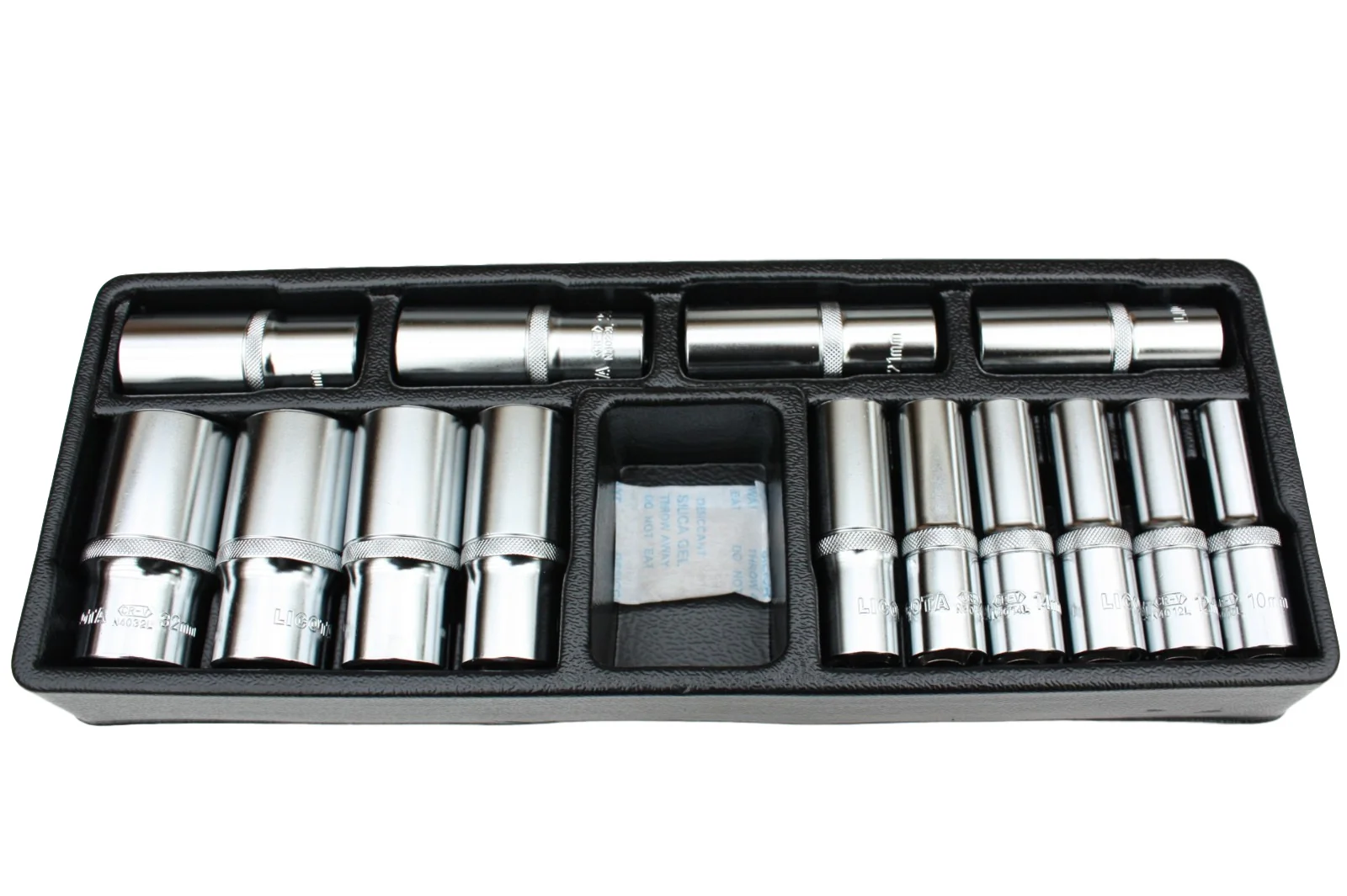 Sraith Soicéad Trom Dleacht, 14-Píosa, 10-32mm, Soicéid Cr-V