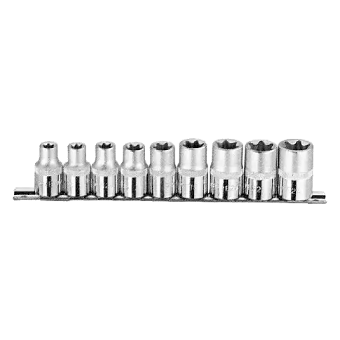 Sraith Cnó Torx Seachtrach, Próifíl E 1/2 Orlach, Cr-V