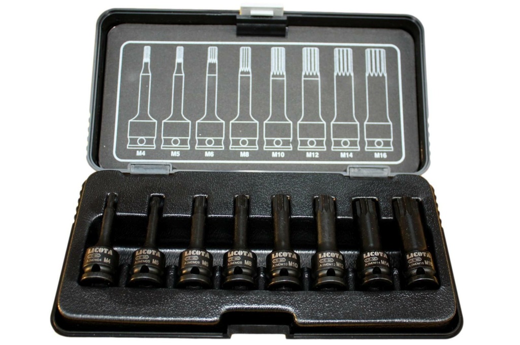 Sraith Soicéad Tionchair Spline 3/8" Cr-Mo Méadrach