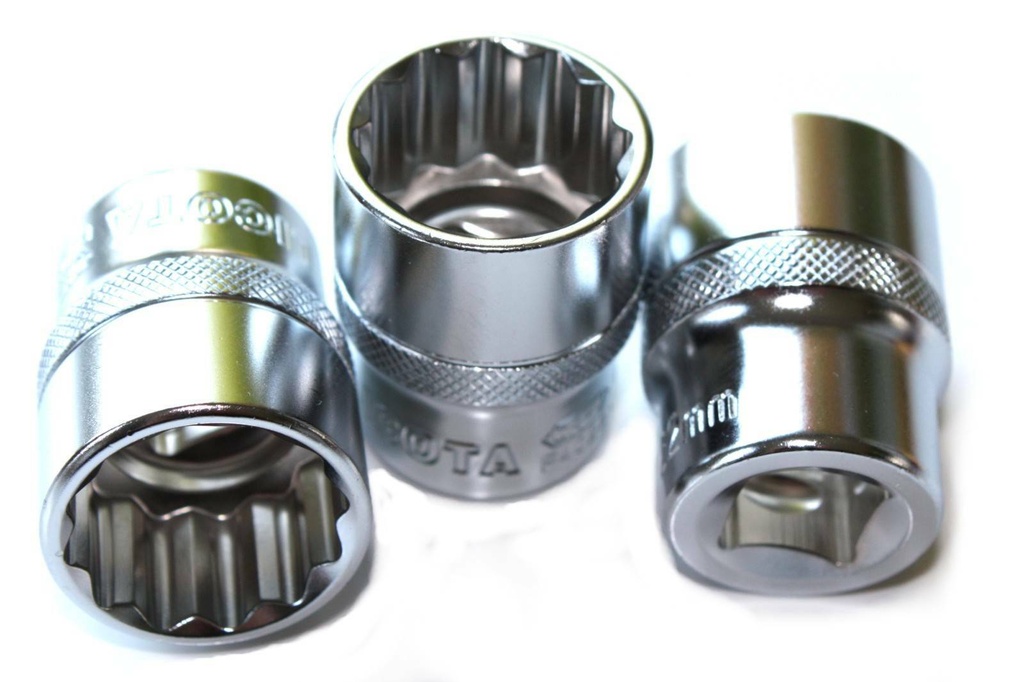 Cróluas 1/2 orlach, Soicéad 24mm, Cr-V, 12-pointe, Ratchet