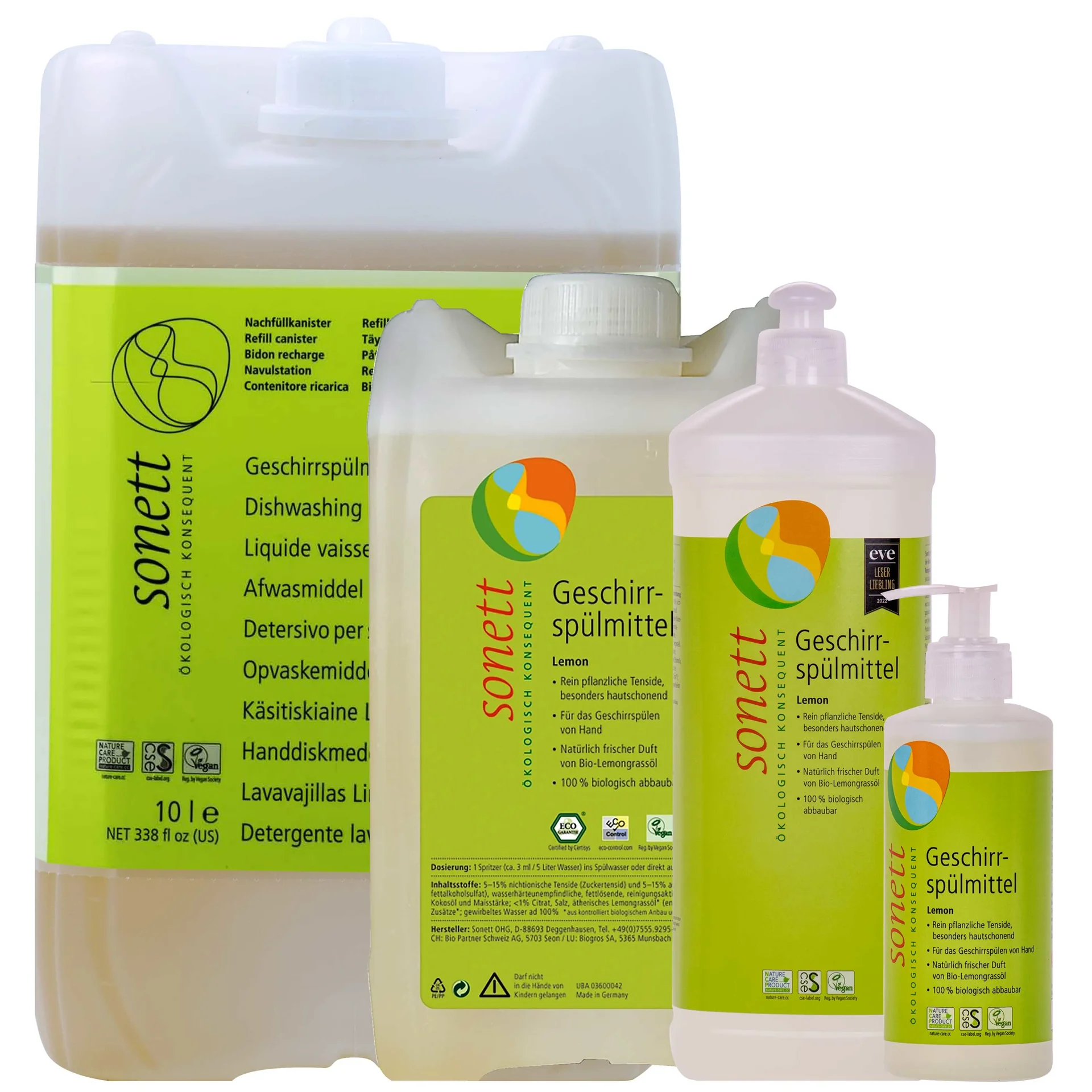 Gallúnach mias LEMON, Leacht níocháin mias, Níochán mias éiceolaíoch