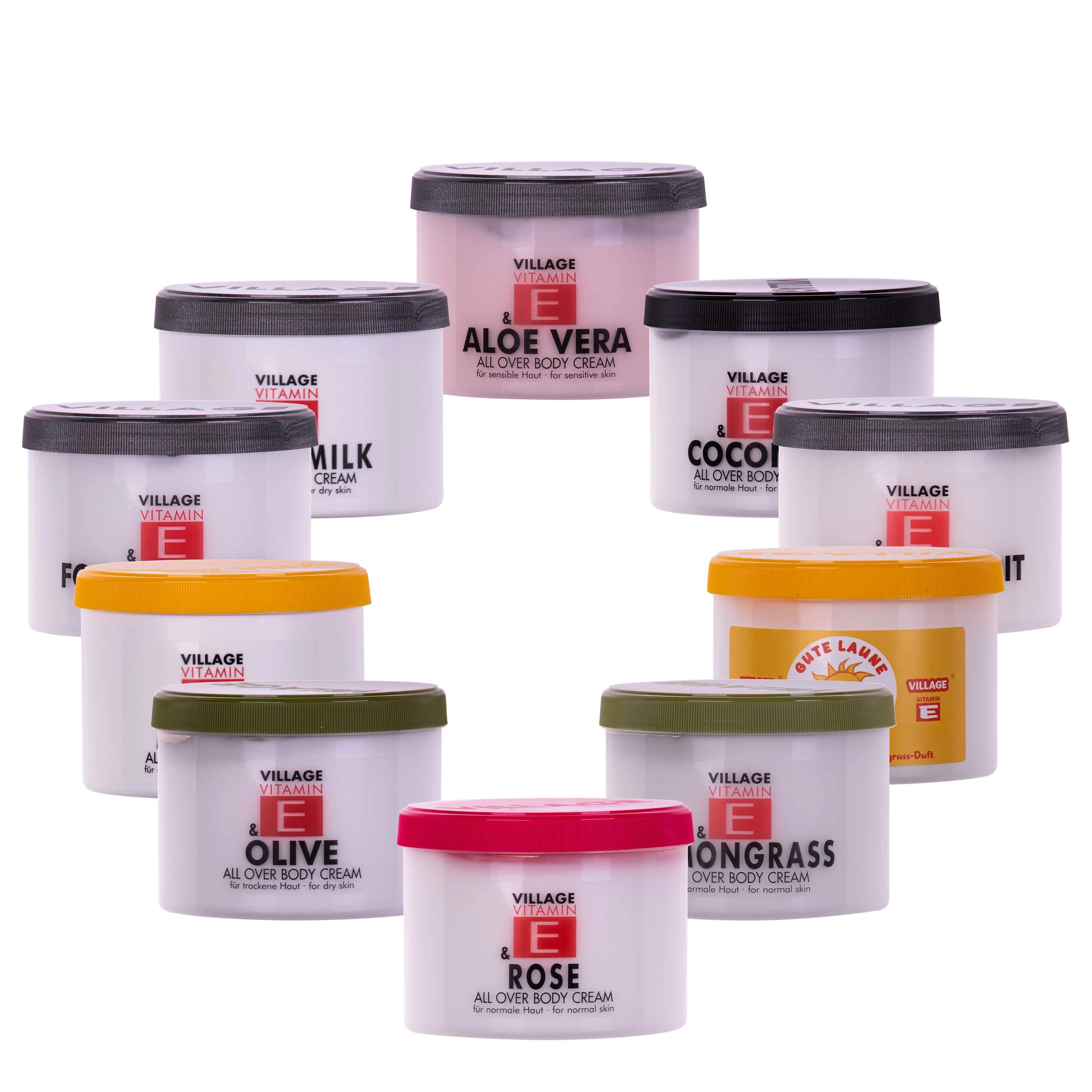 Uachtar coirp Vitimín E, Lóis coirp, 500 ml, Hiodráitiú coirp