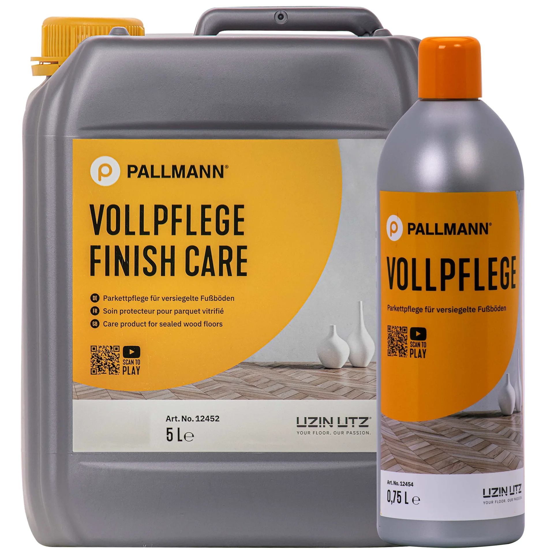 Cúram Críochnaithe Pallmann, Cúram Vollpflege, Críochnú Leath-Neamhlonrach, Cúram Adhmaid, Cúram Urláir, Leath-Neamhlonrach