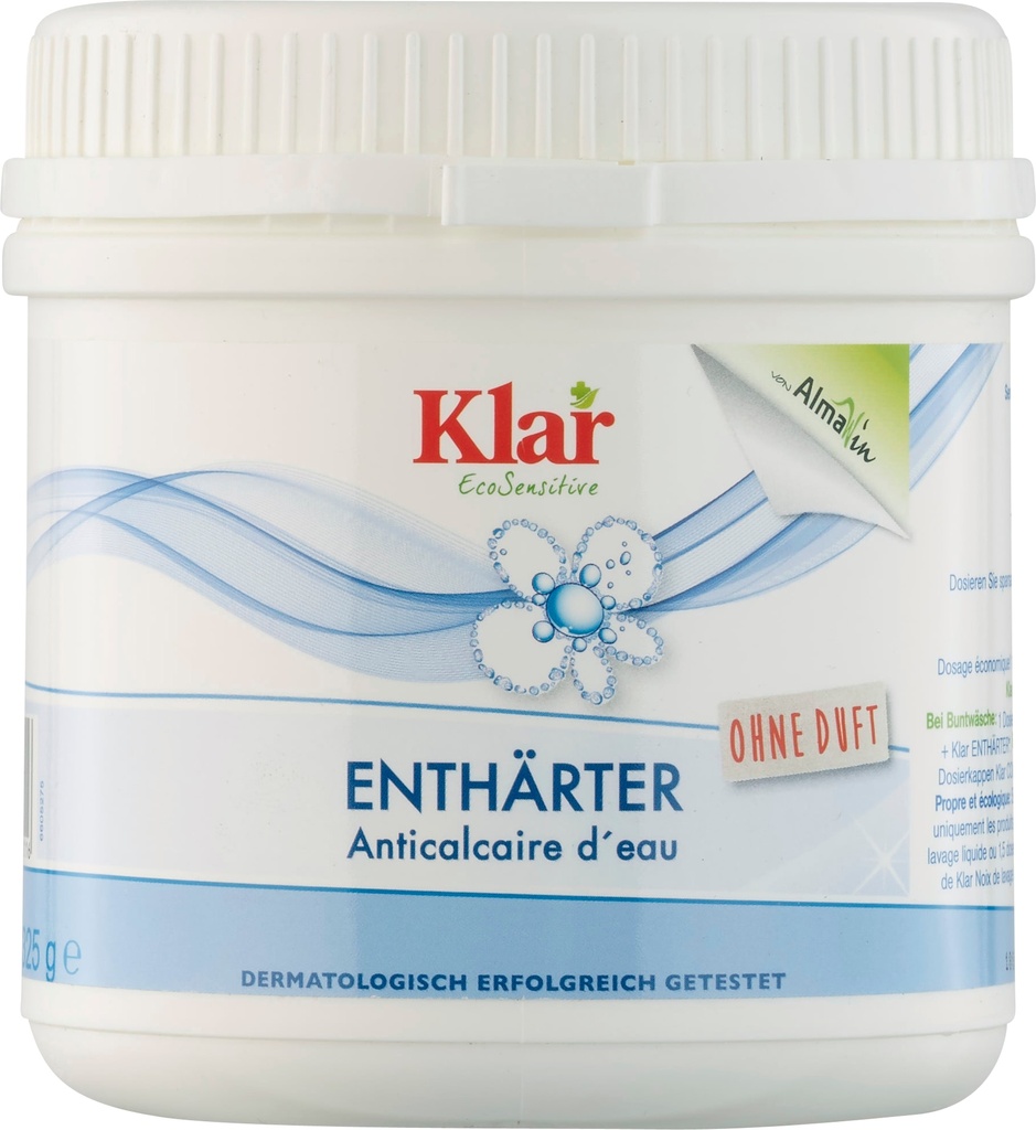 Uisce bog, Enthärter 325g, Cosc aol, gan cumhrán