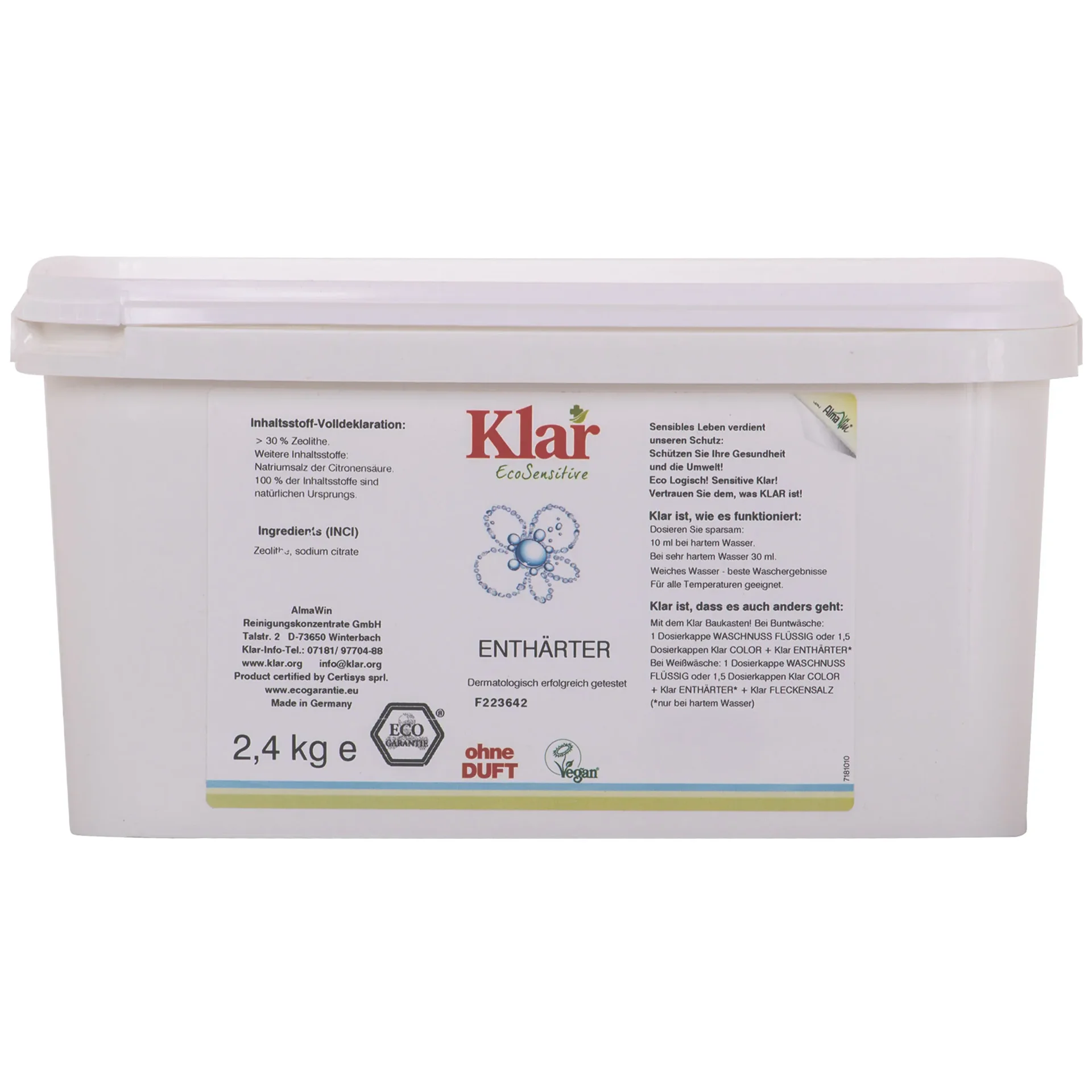 Uisce bog, maolaitheoir uisce 2.4kg gan cumhrán, oibreán maolaithe uisce