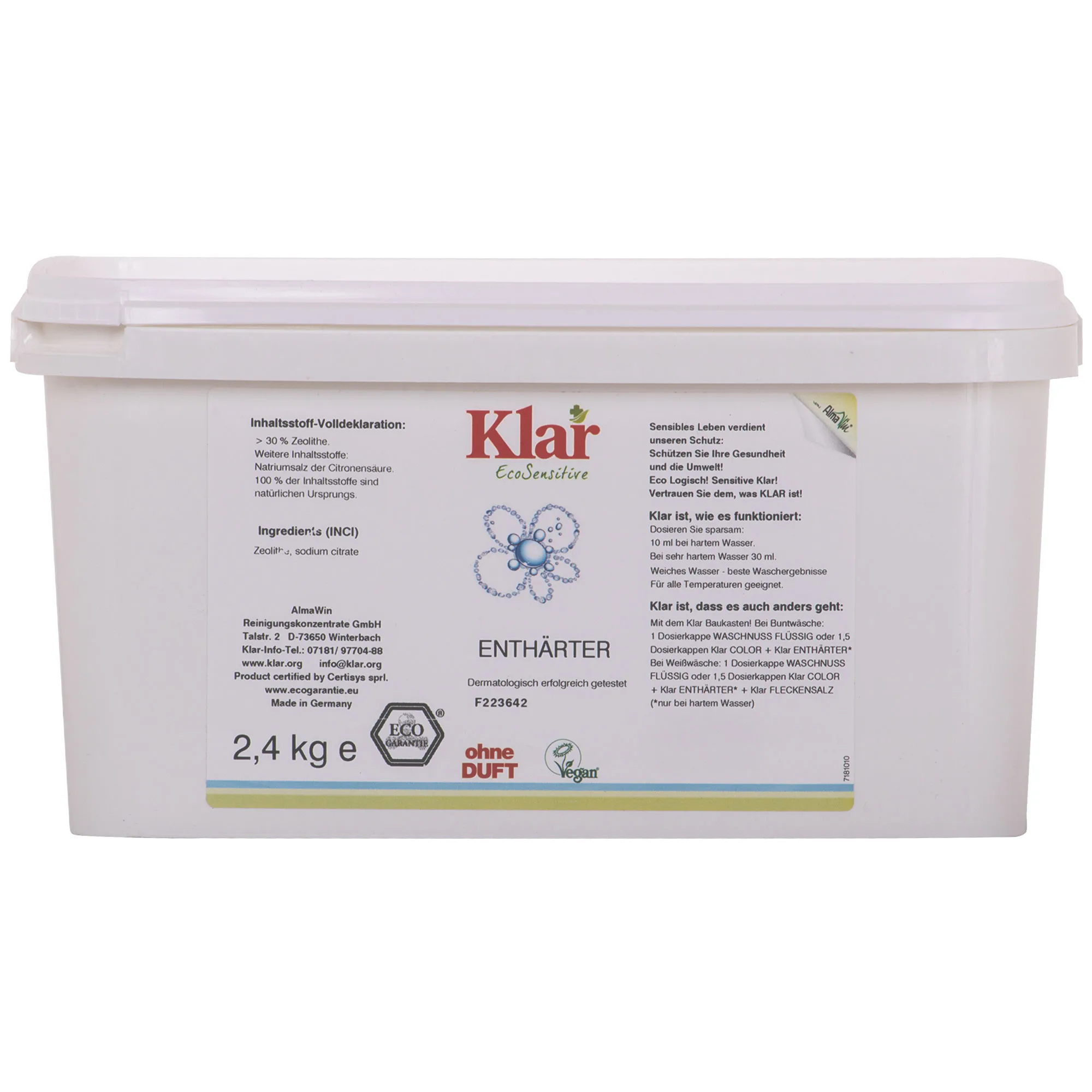 Uisce bog, maolaitheoir uisce 2.4kg gan cumhrán, oibreán maolaithe uisce