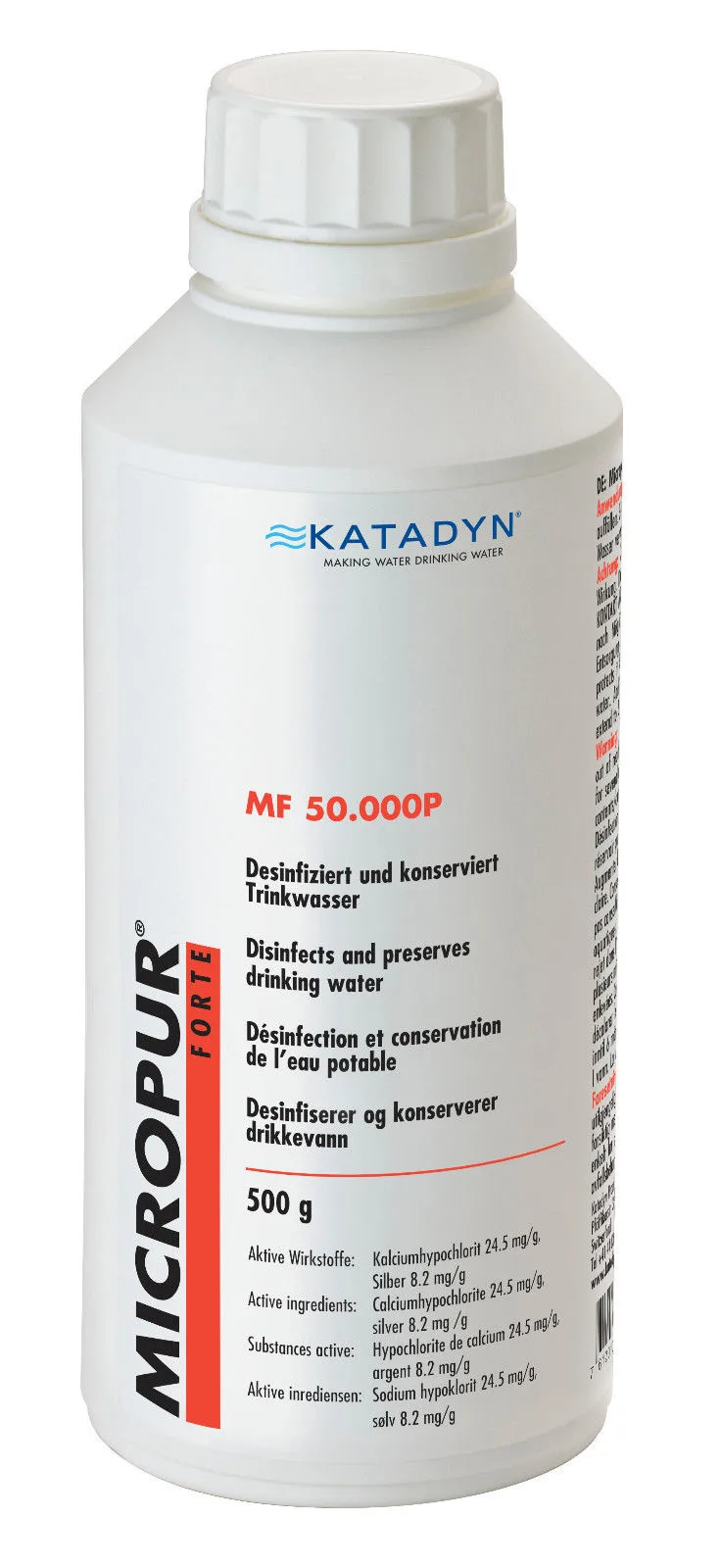 Dífhabhtán Uisce, Púdar cóireála uisce, Uisce óil sábháilte, 500g
