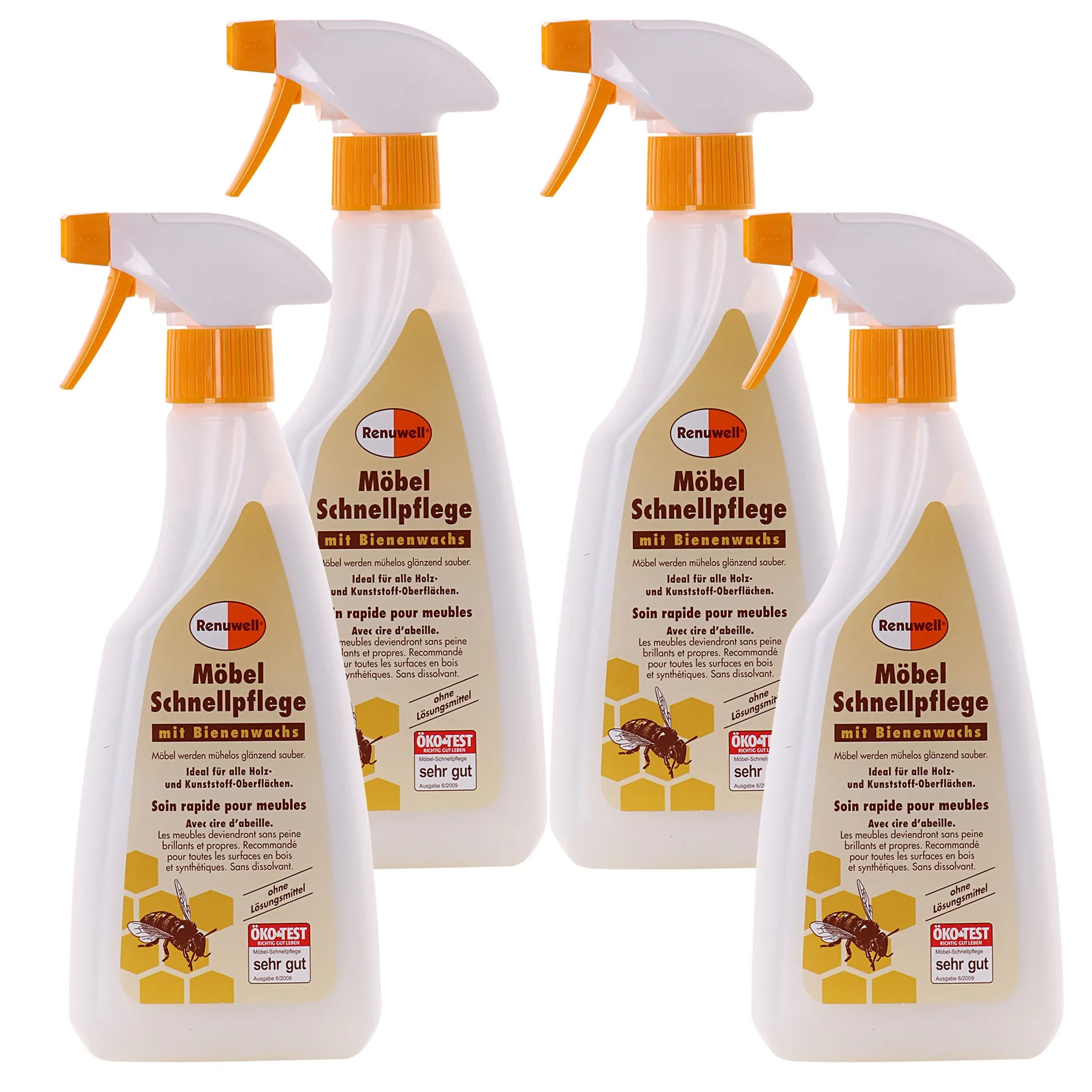 Cúram tapa troscáin, 500 ml x 4, Glanadh troscáin, Snas troscáin