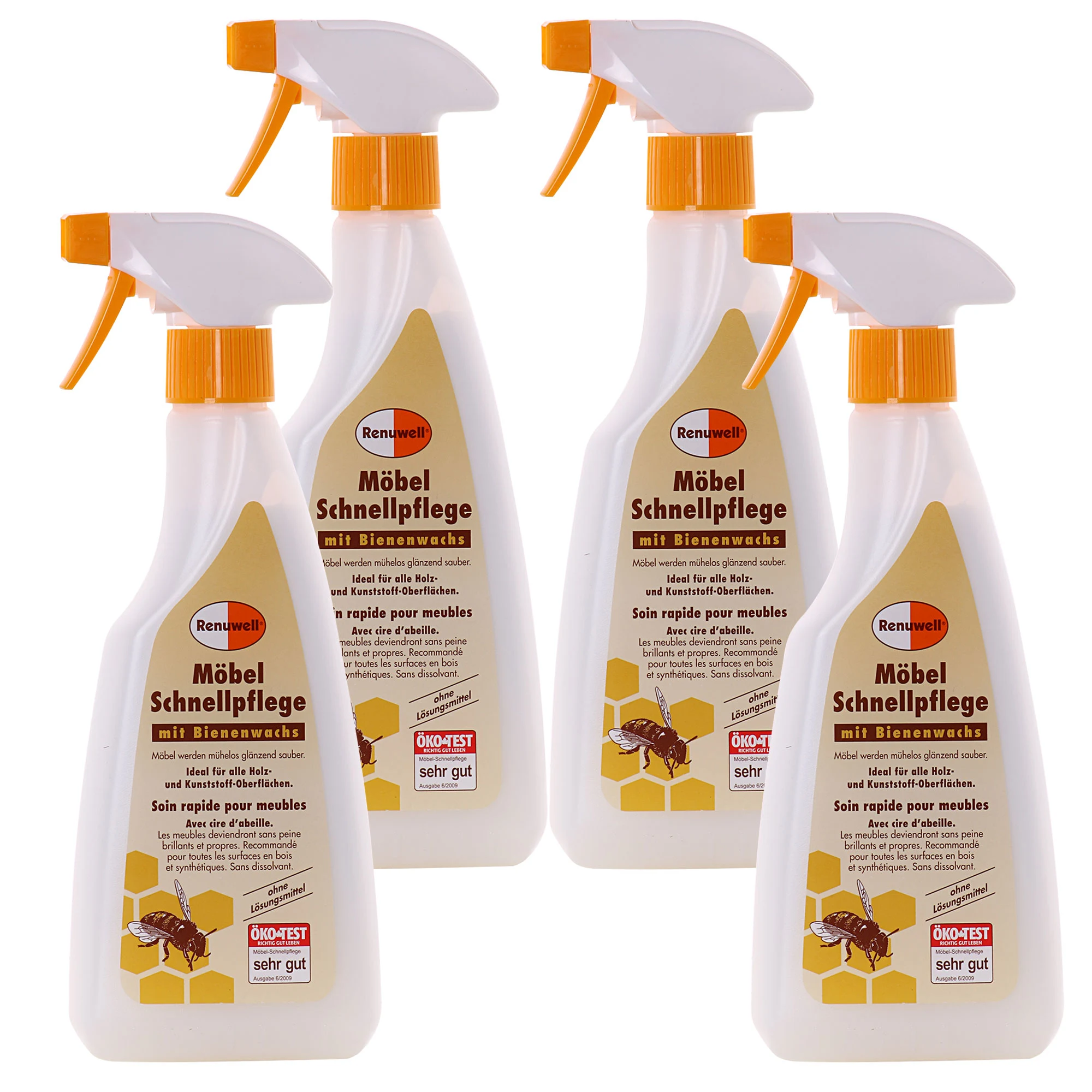 Cúram tapa troscáin, 500 ml x 4, Glanadh troscáin, Snas troscáin