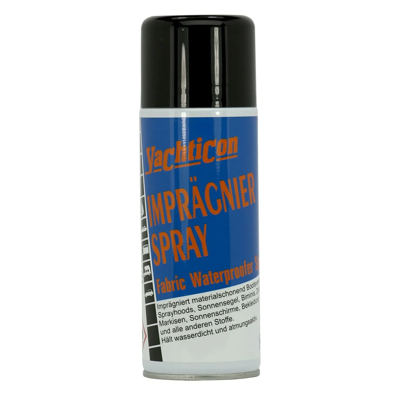 Sprae uiscedhíonach, Impregnú teicstílí, Sprae 400ml, Cosaint uisce do bhád