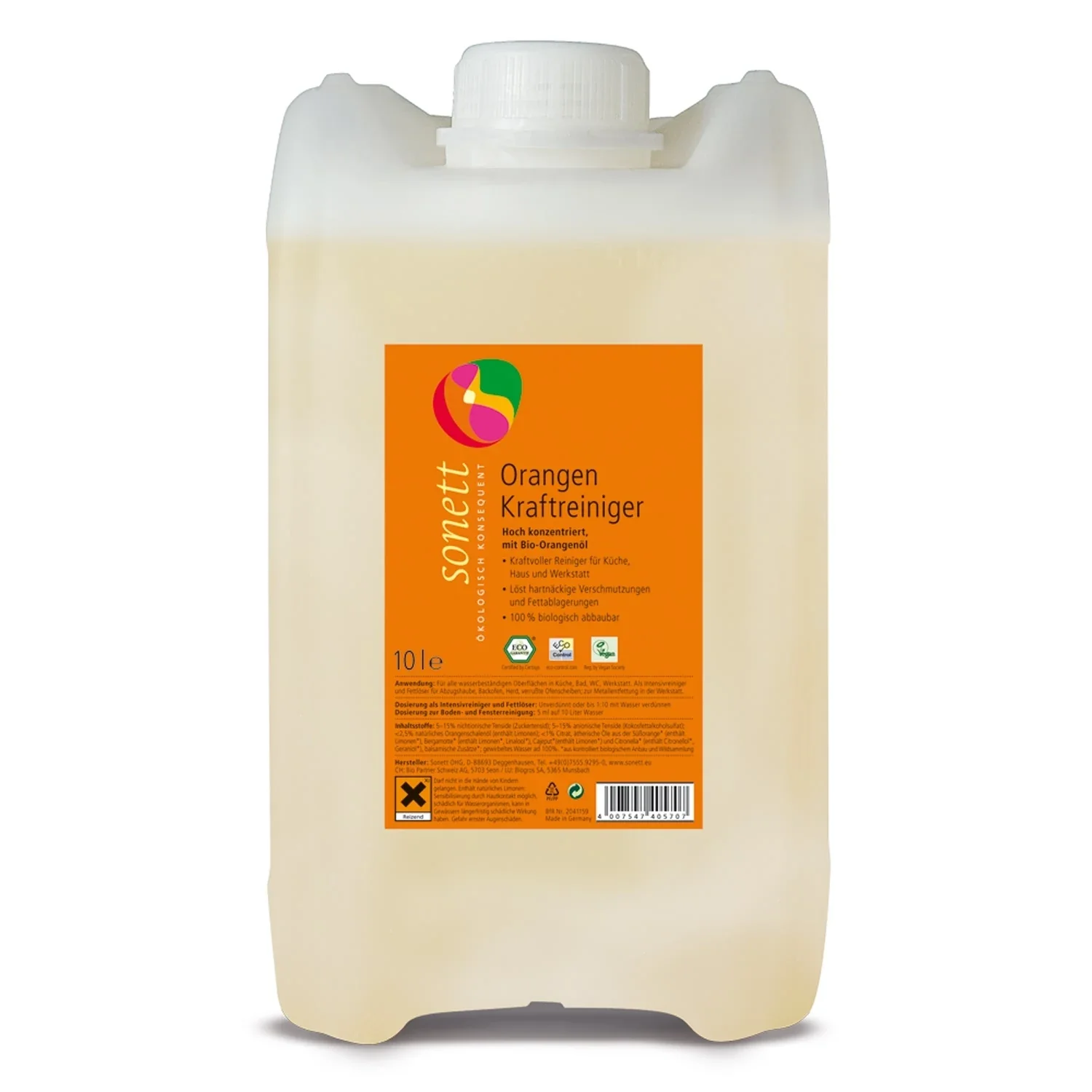 Glanadh láidir oráiste 10 Liter, Glanadh oráiste, Glanadh dromchla oráiste