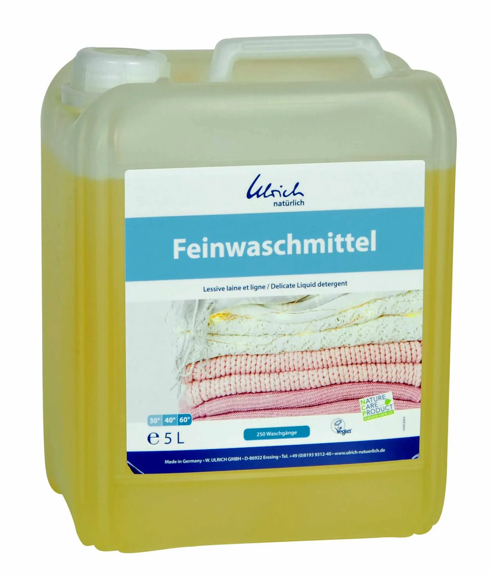 Glanadh mín 5 Lítear, Níochán mín, Glanadh nádúrtha, vegan