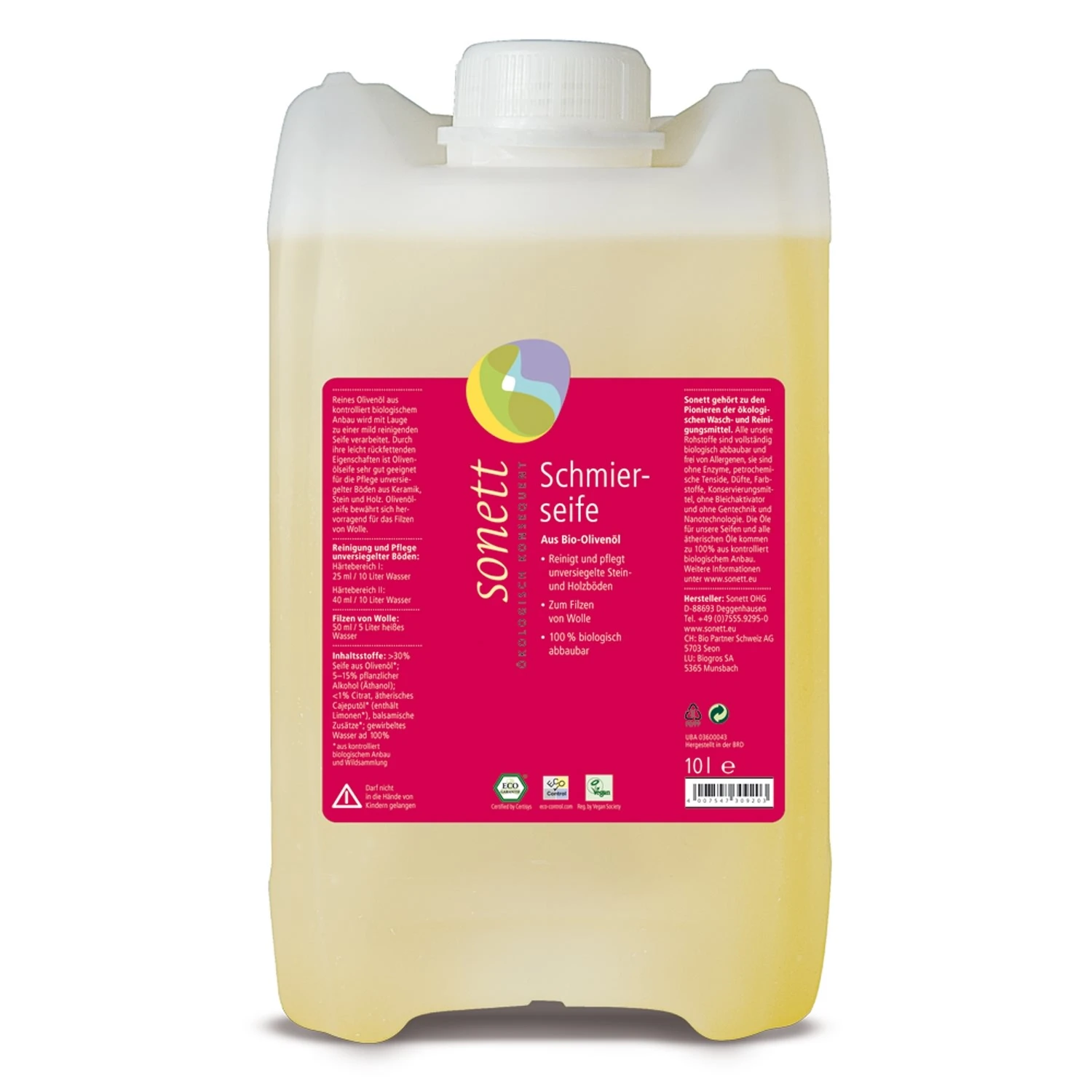 Gallún bog 10 Liter, gallún níocháin, glantóir uilíoch