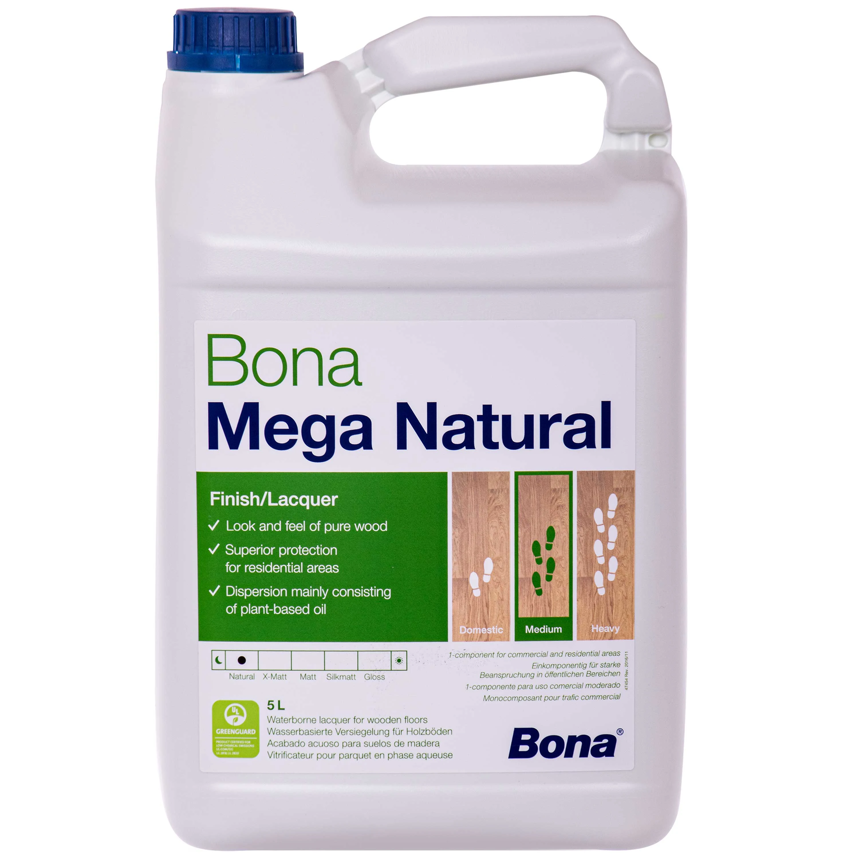 Bona Mega Natural 5 Liter, Veirnis Urláir Ultramatt, 1K Ultramatt
