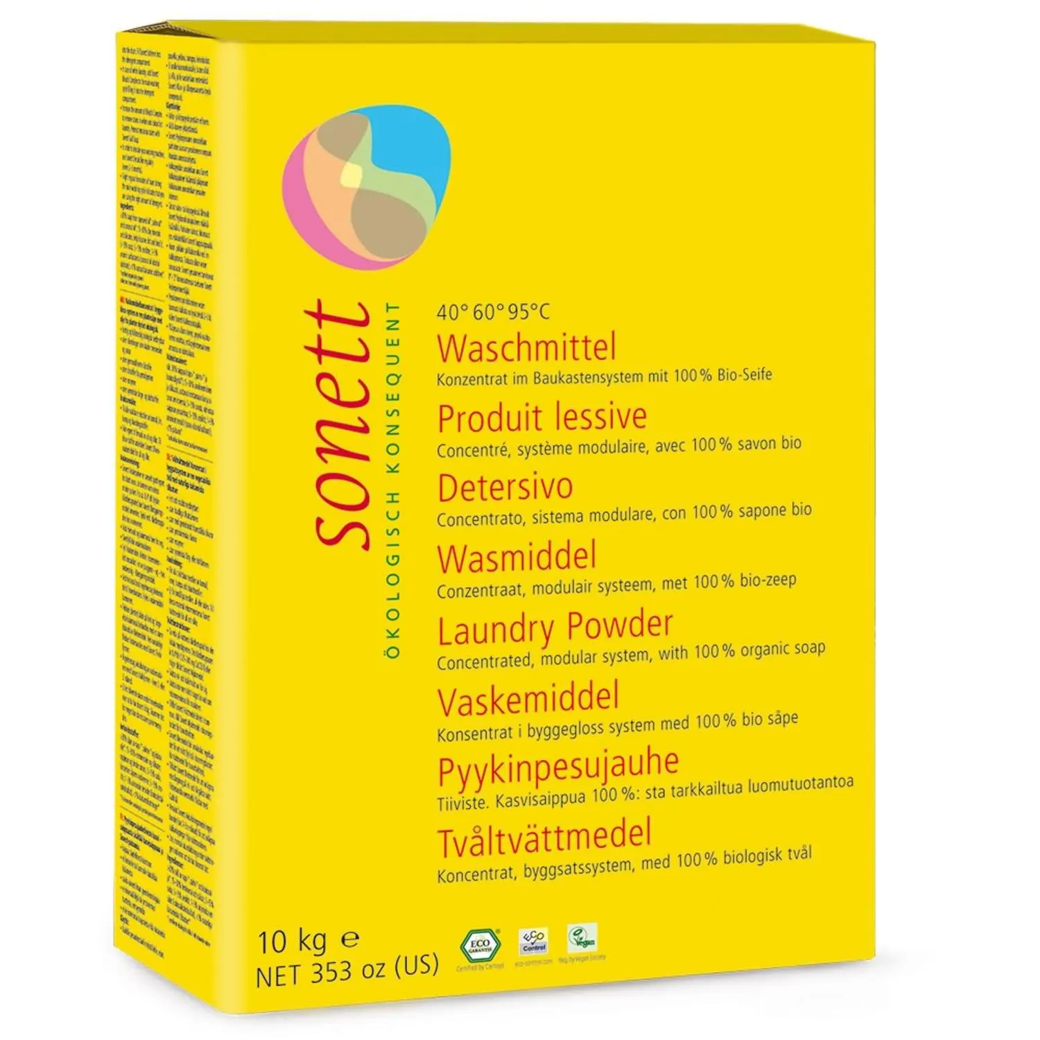 Glantach níocháin, níochán púdar 10 kg, 40°60°95°, glantach níocháin tiubhaithe