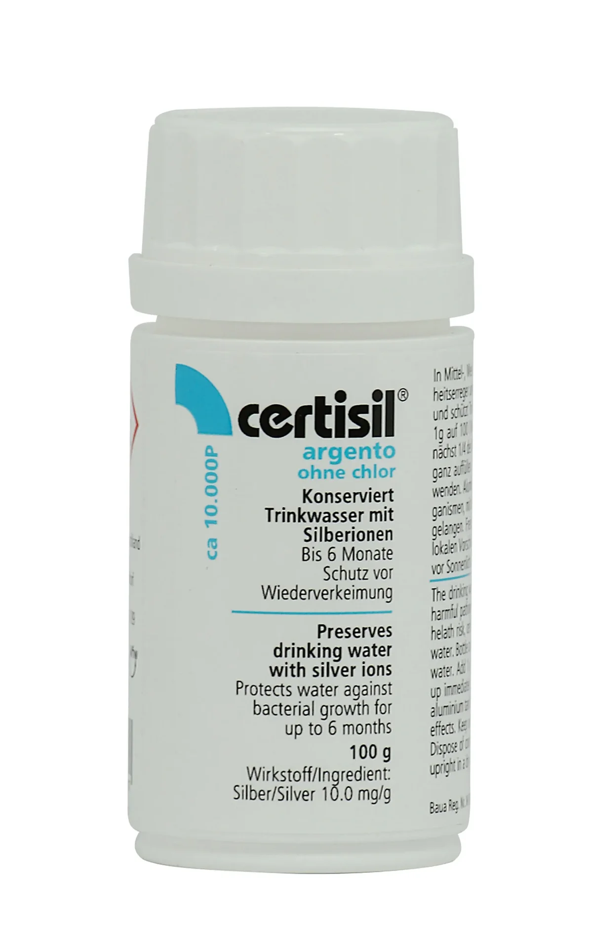 Uisce a íonghlanadh, 100g Púdar cóireála uisce, uisce glan gan chlóirín