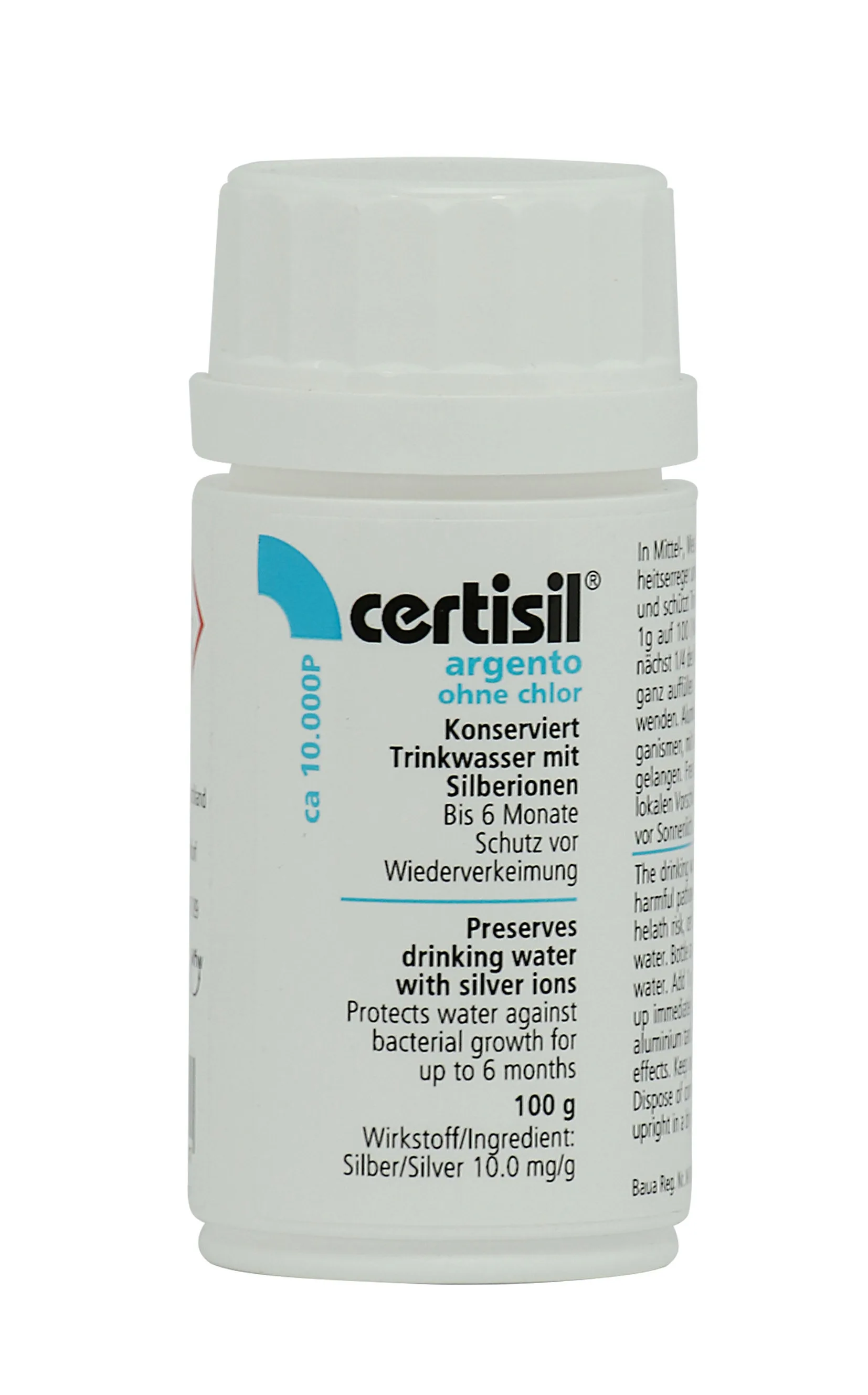 Uisce a íonghlanadh, 100g Púdar cóireála uisce, uisce glan gan chlóirín