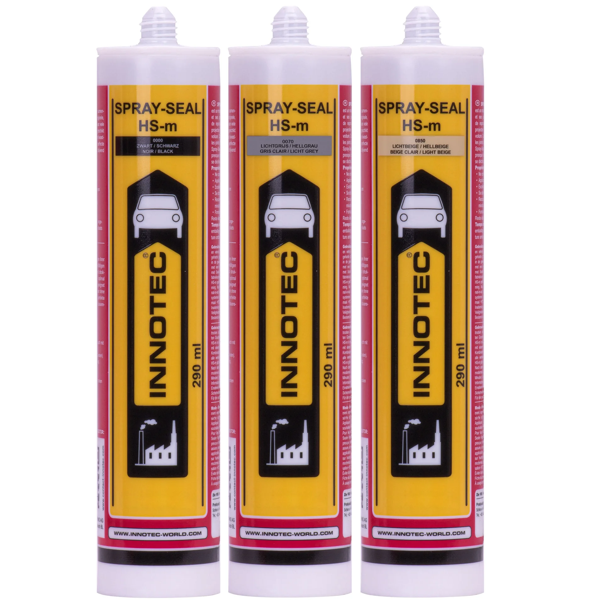 Séala Sprae Innotec, Séala HS-M, 290 ml Dúnadh Spraeála Ilfheidhmeach, Dathanna Séala Spraeála