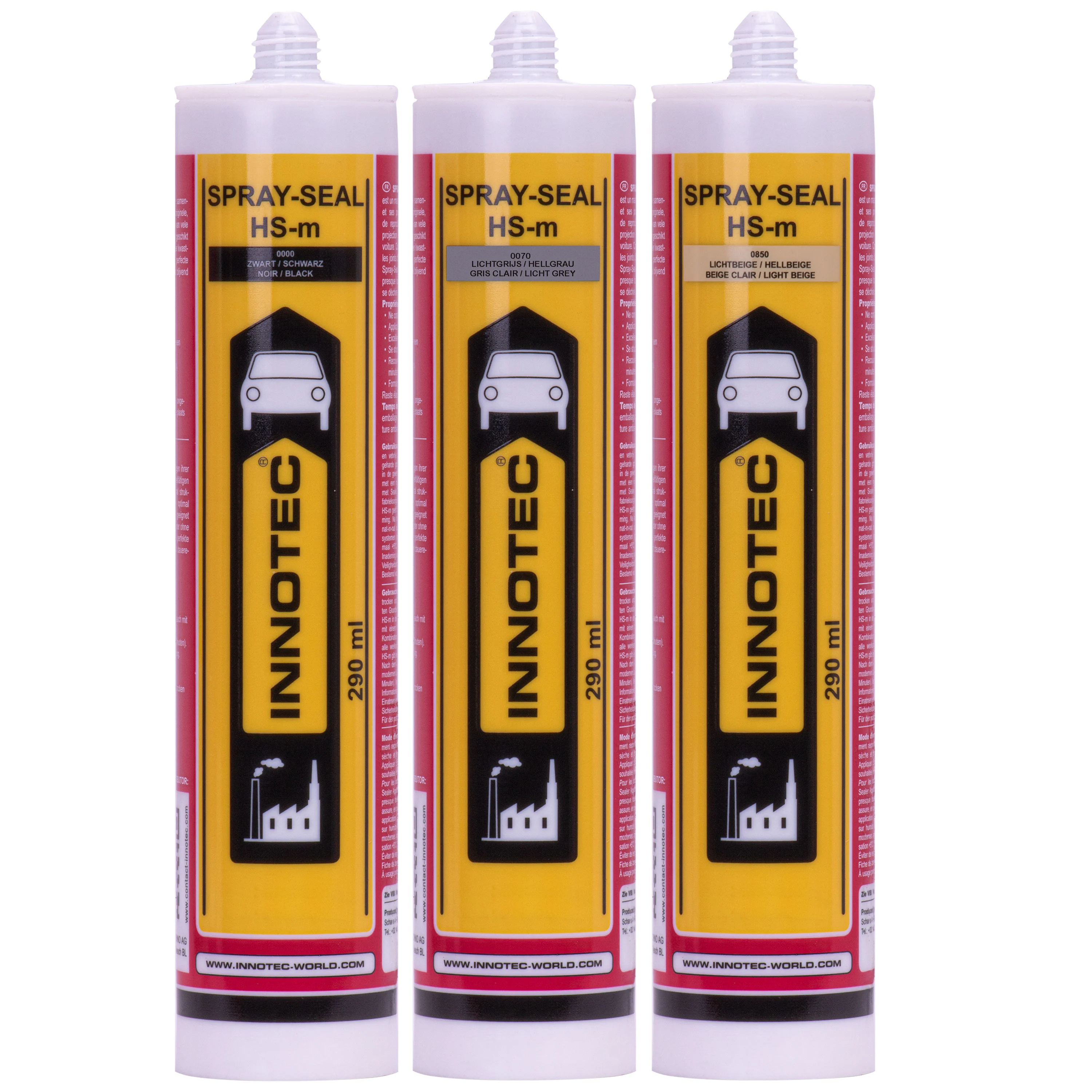 Séala Sprae Innotec, Séala HS-M, 290 ml Dúnadh Spraeála Ilfheidhmeach, Dathanna Séala Spraeála