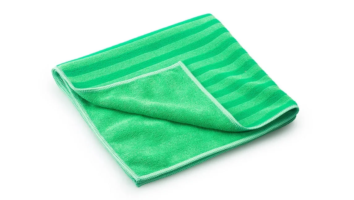 Éadach glantacháin 40x40, Tuáille glantacháin, glas, Pacáiste 10 Stück