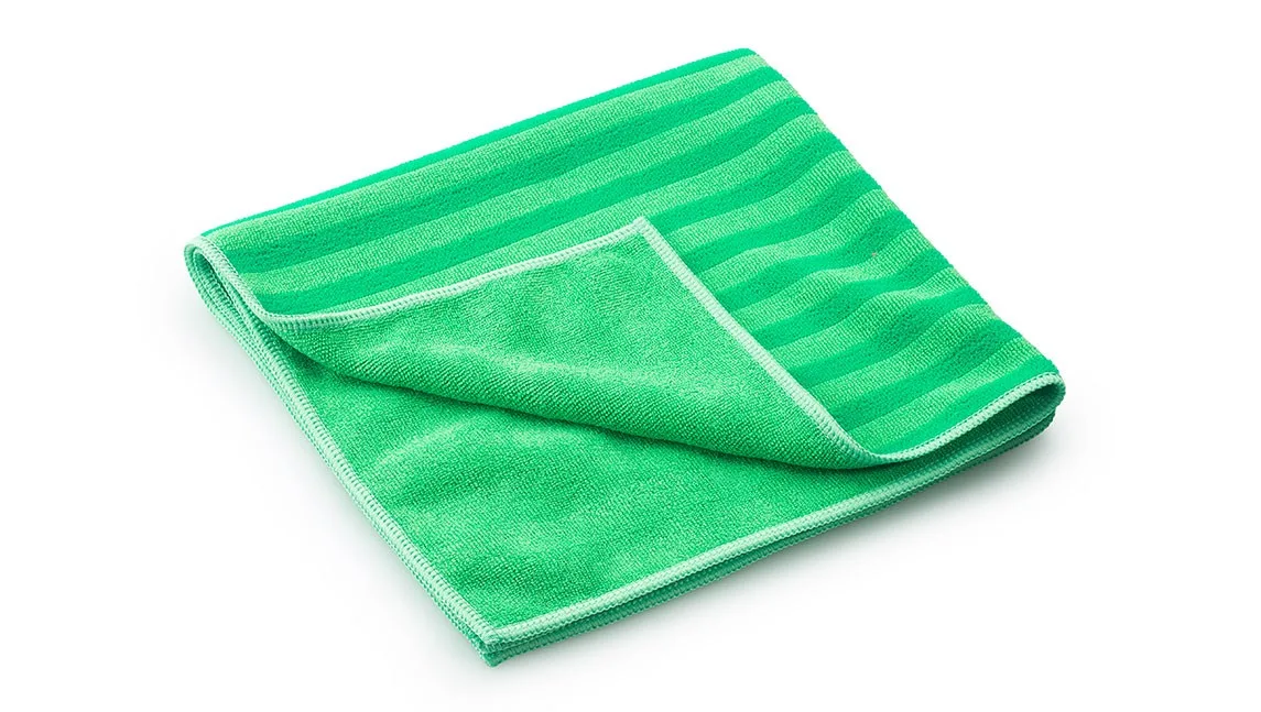 Éadach glantacháin 40x40, Tuáille glantacháin, glas, Pacáiste 10 Stück