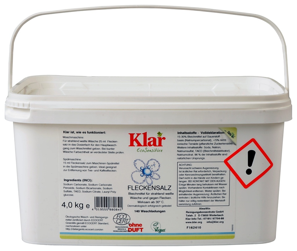 Salann stain 4kg, Bainteoir stain gan cumhrán, Salann stain nádúrtha, Glanadh stain nádúrtha
