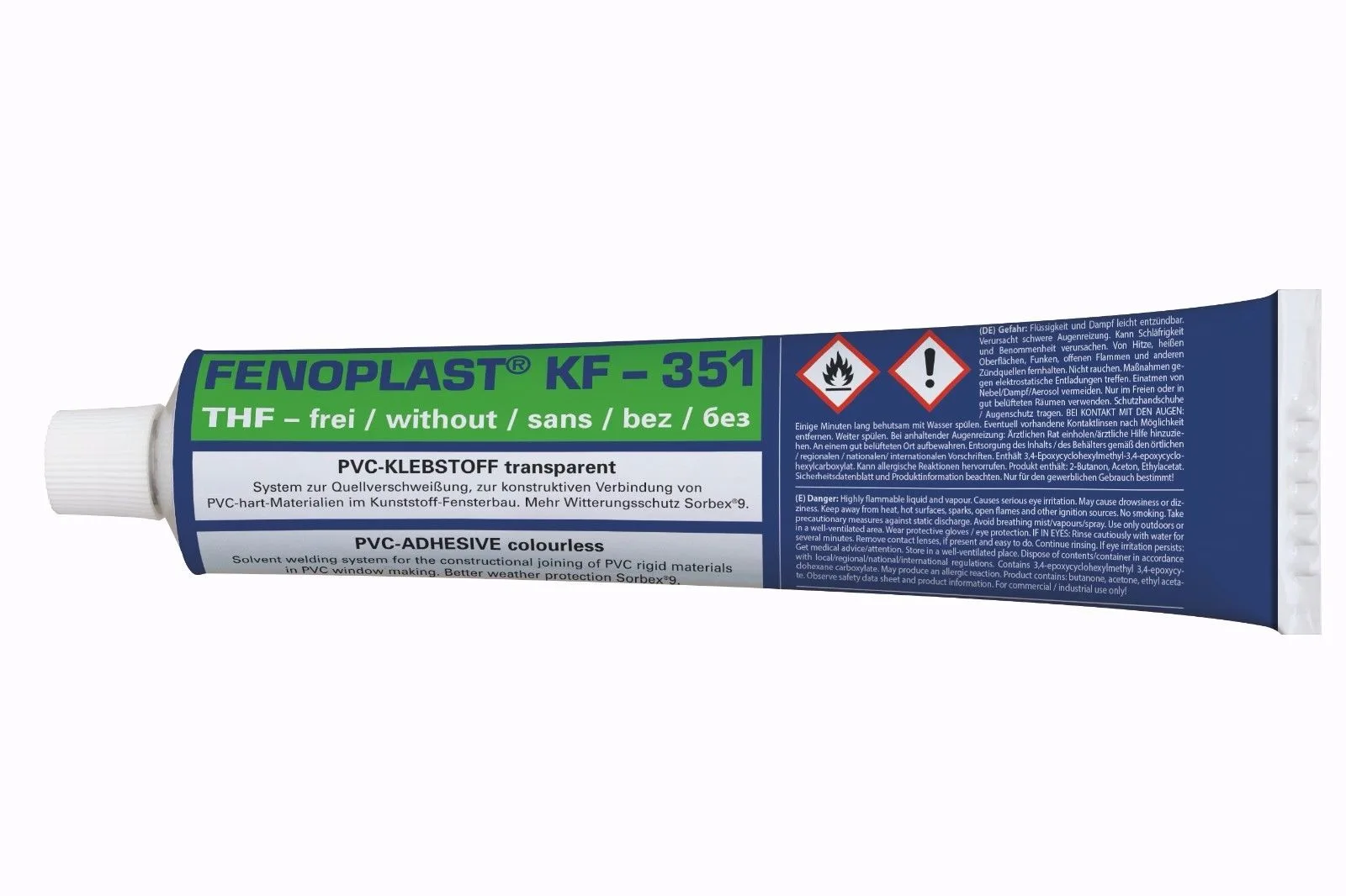 Greamachán PVC crua, trédhearcach, 180 g/200 ml, Quellschweißmittel für PVC Hart