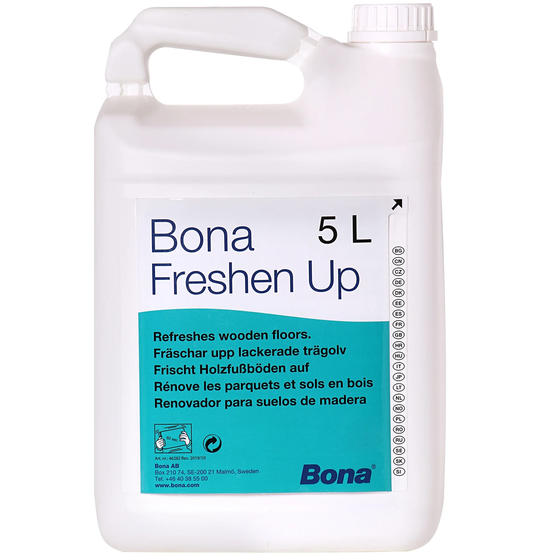 Bona Freshen Up 5 L, Glanadh urláir gan céir, Cúram urláir
