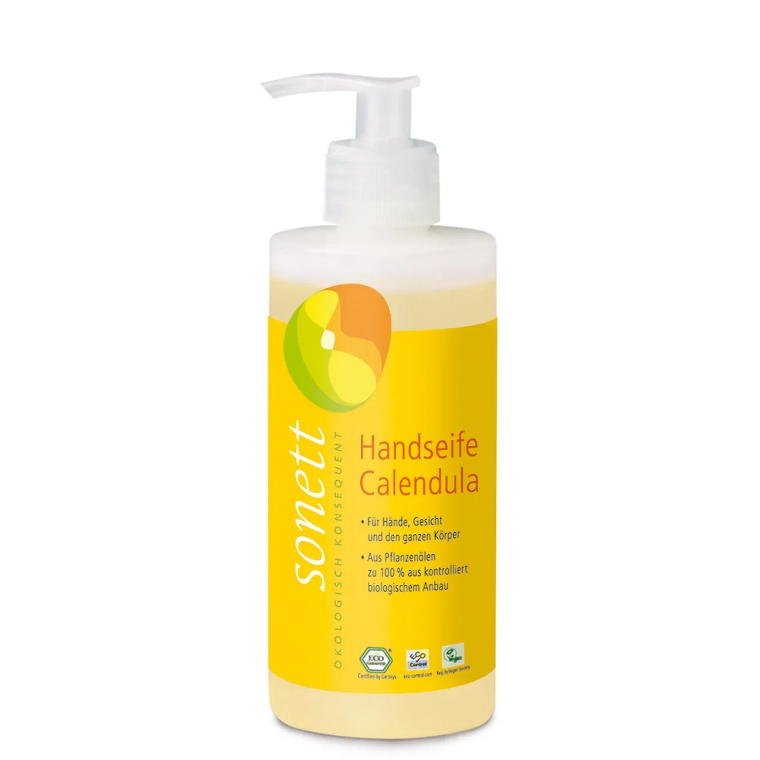 Gallúnach láimhe calendula, 120ml, Gallúnach láimhe nádúrtha, Gallúnach taistil