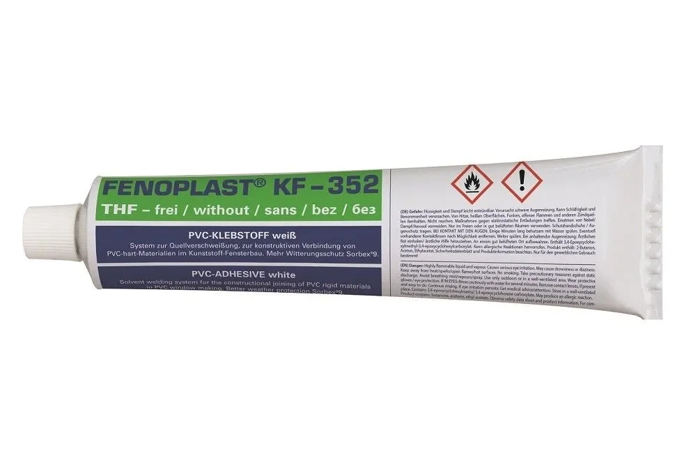 Greamachán PVC crua, Quellschweißmittel, 180 g/200 ml, Greamachán le haghaidh PVC, bán