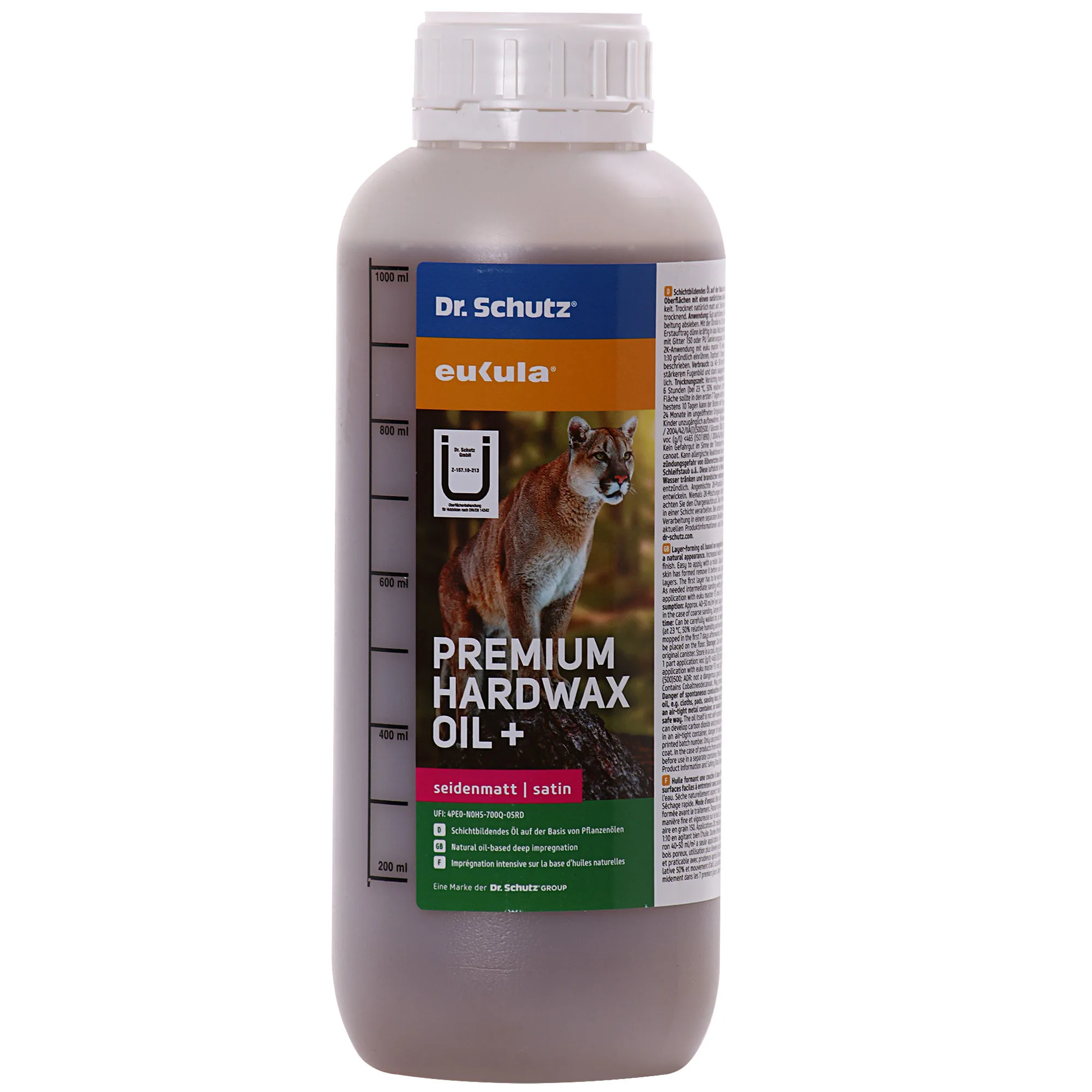 Ola chrua-chéarach préimhe, Ola adhmaid seidenmatt, 1 Lítear, Críochnú adhmaid seidenmatt