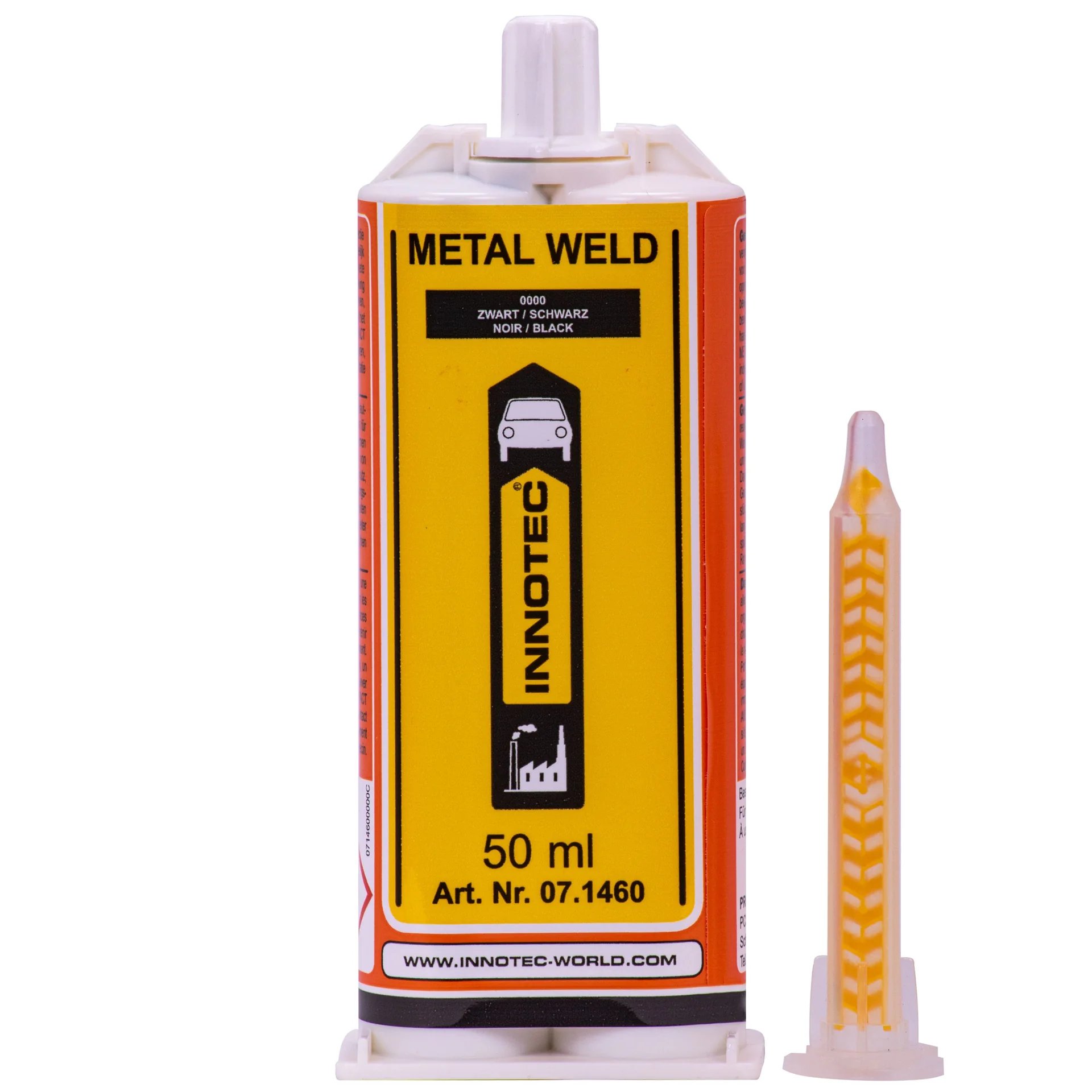 Gliú miotail, 2K, Táthú miotail fuar, 50 ml, Greamachán miotail dubh